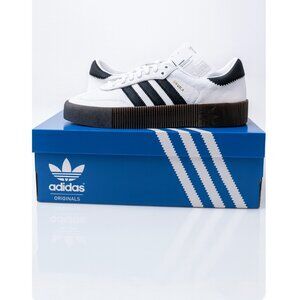 Adidas Sambarose Women’s Sneakers White Black Gum AQ1134 Size 8 Originals New